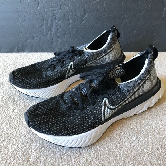 Nike React Infinity Run Fly Knit Men's running shoes Size 14 Black/Gray/White - Picture 3 of 9